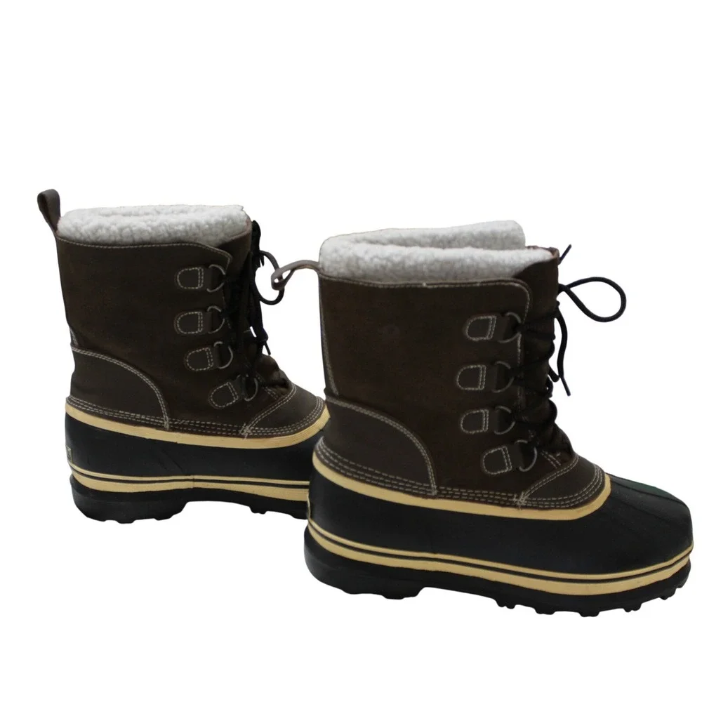 Northside Waterproof Snow Boots Mens 11 Brown Black Good Thermolite Insulated‎